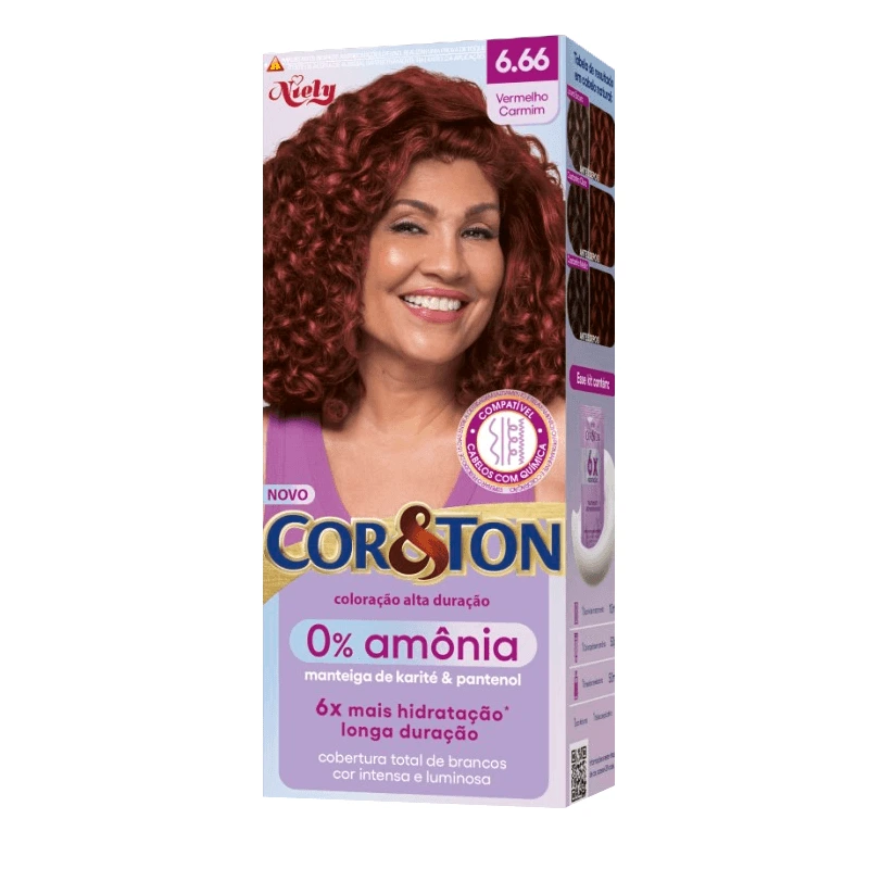 TINTA CORETON S/AMONIA 6.66 VERMELHO CARMIN