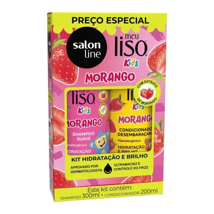 SH+COND SALON L LISO KIDS MORANGO 300/200ML