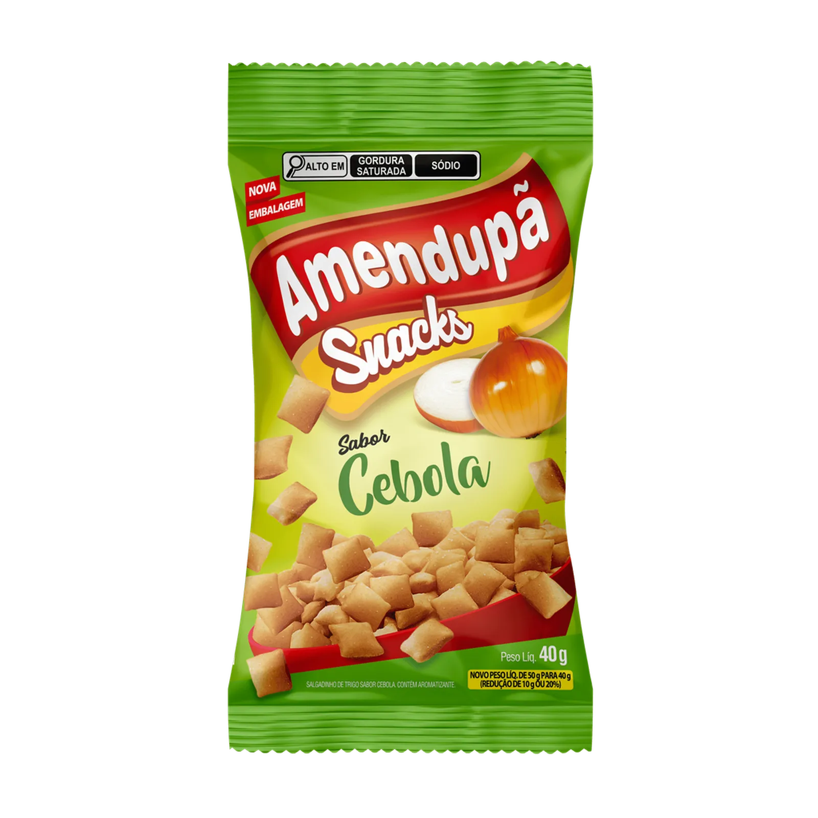 SNACKS AMENDUPA CEBOLA/BACON 40G