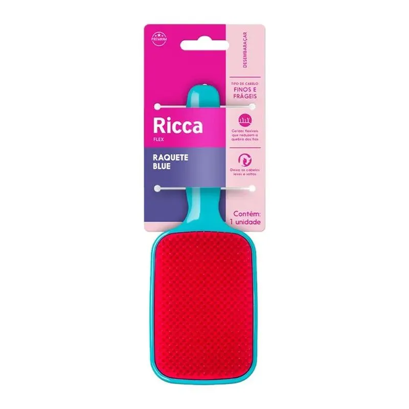 ESCOVA RICCA RAQUETE FLEX BLUE