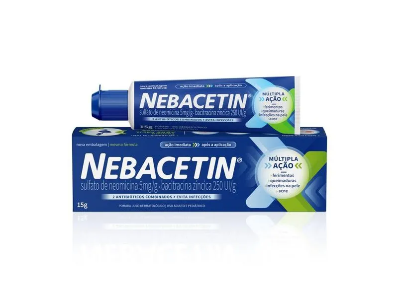 NEBACETIN POM DERM C/ 15 G