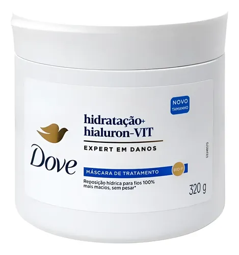 MASC DOVE HIDRATACAO + HIALURON VIT 320GR