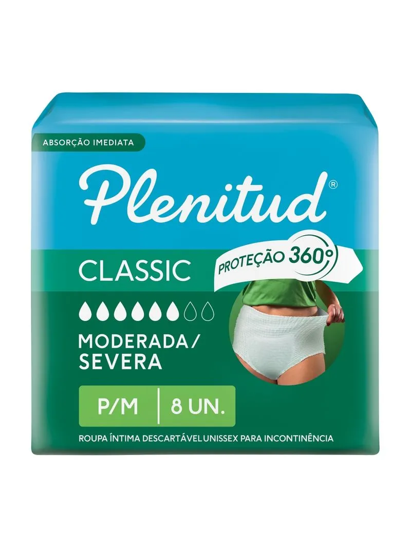 FRALDA PLENITUDE CLASSICA P/M 8UN