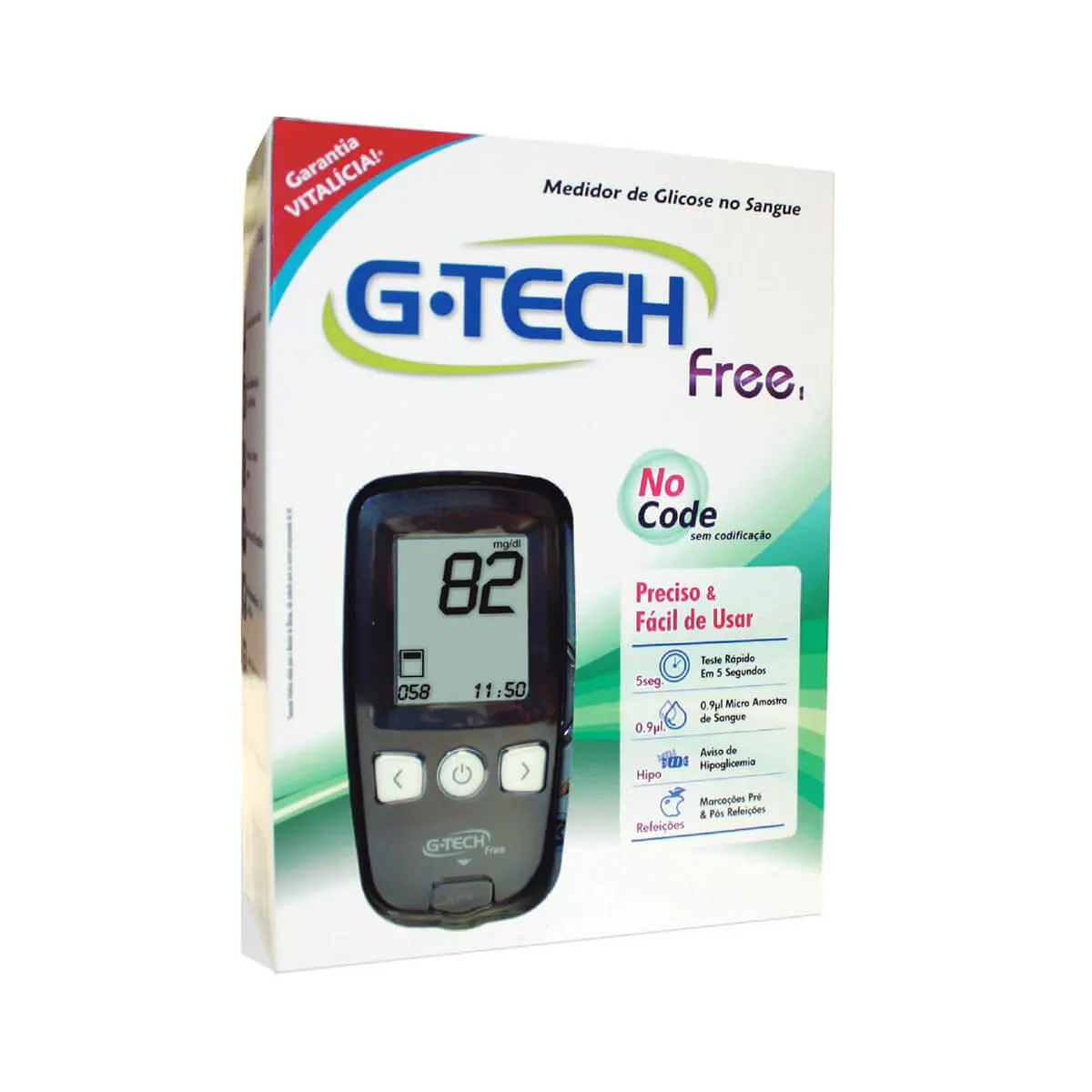 APARELHO GLICEMIA GTECH FREE