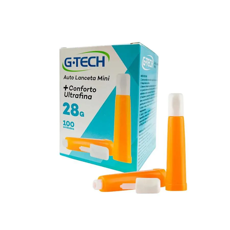 AUTO LANCETAS G-TECH 28G 100UN