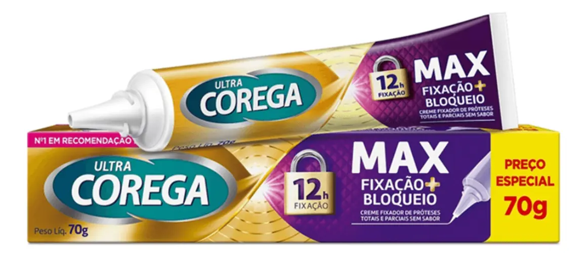 COREGA MAX FIXAÇÃO + BLOQUEIO 70G
