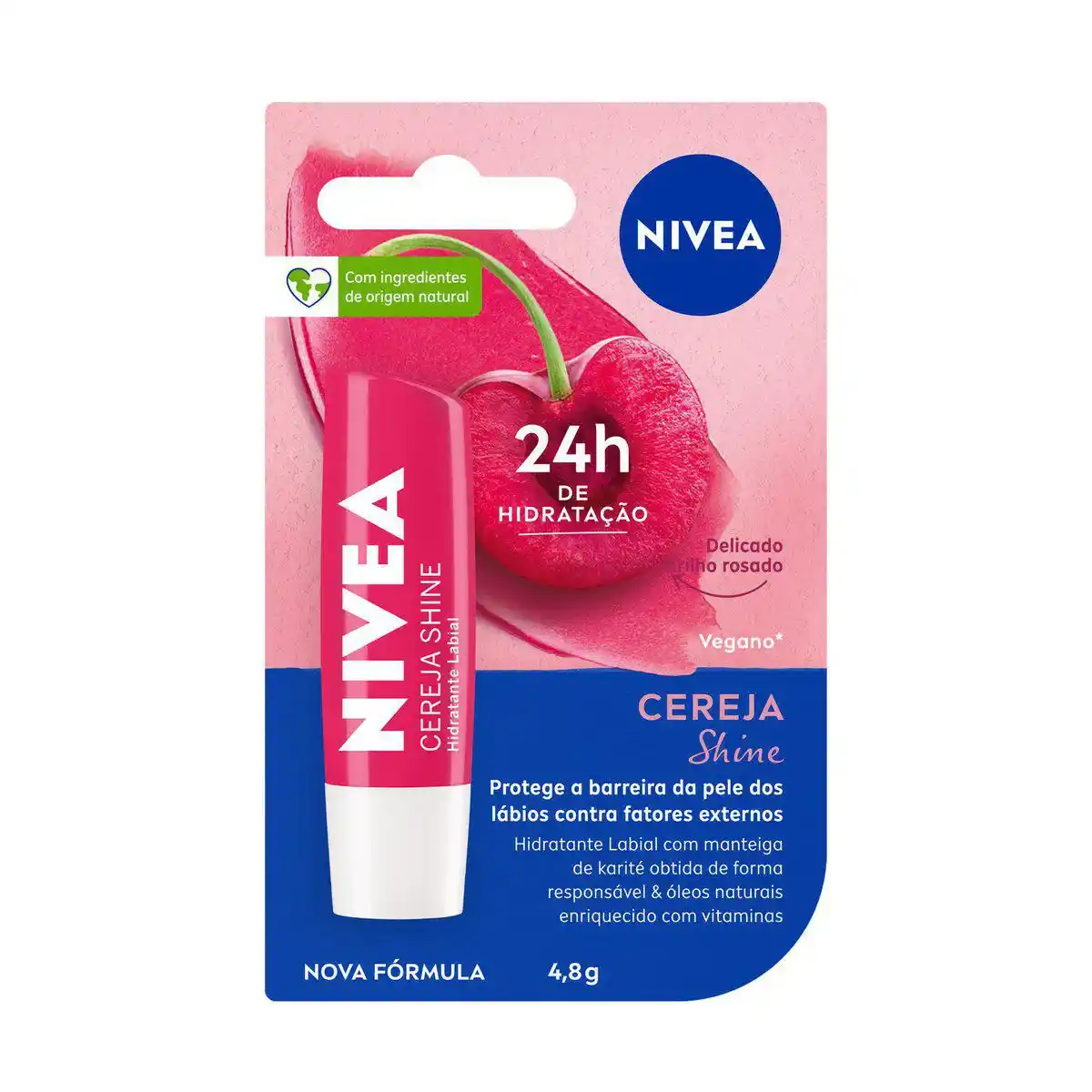 HIDRAT LABIAL NIVEA CEREJA 4,8G