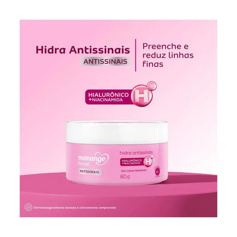 GEL CREME MONANGE FACIAL ANTISSINAIS 80G - foto 2