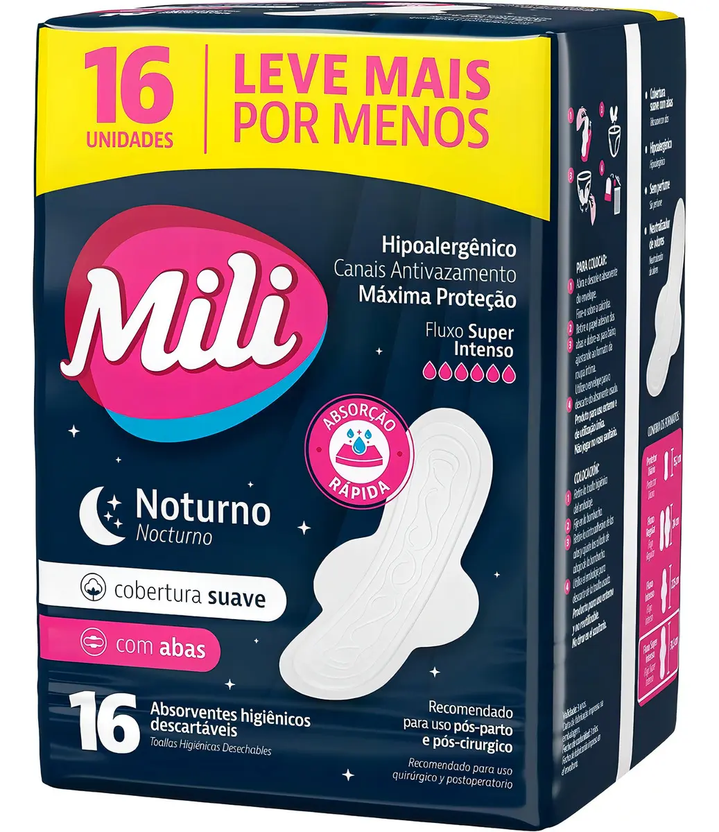 ABS MILI NOTURNO SUAVE C/ABAS 16UN