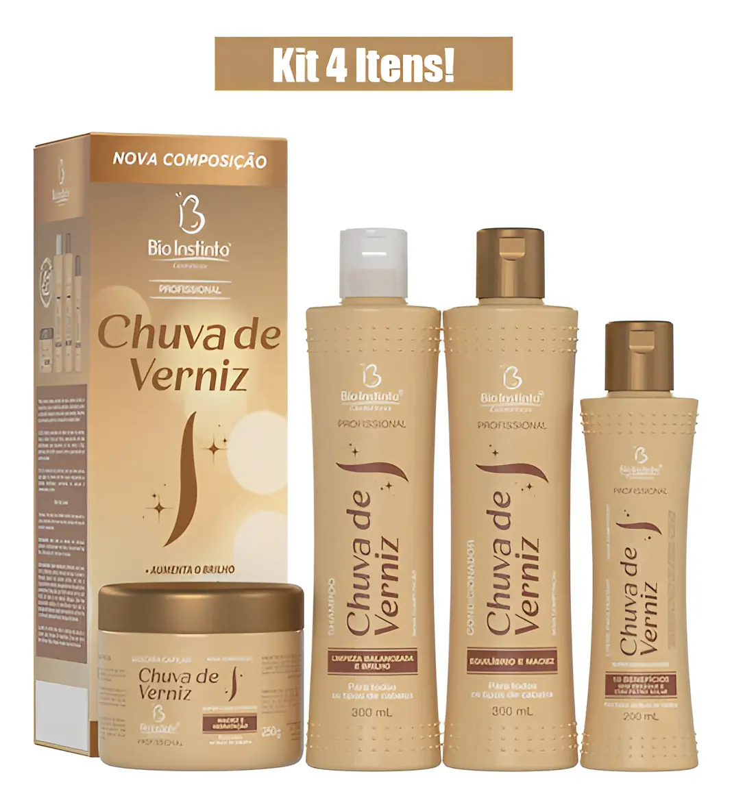 KIT CAPILAR CHUVA DE VERNIZ 4 ITENS