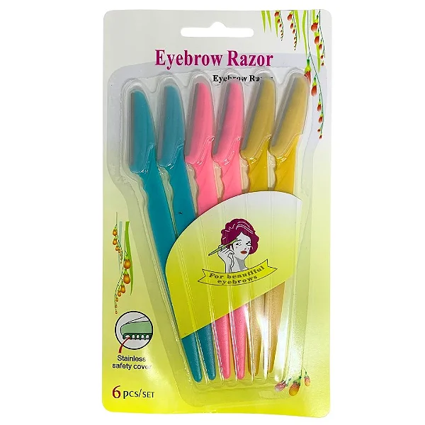 KIT NAVALHA P/ SOBRANCELHAS 6UN