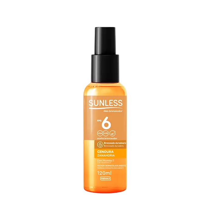 OLEO BRONZEADOR SUNLESS CENOURA FPS6 120ML