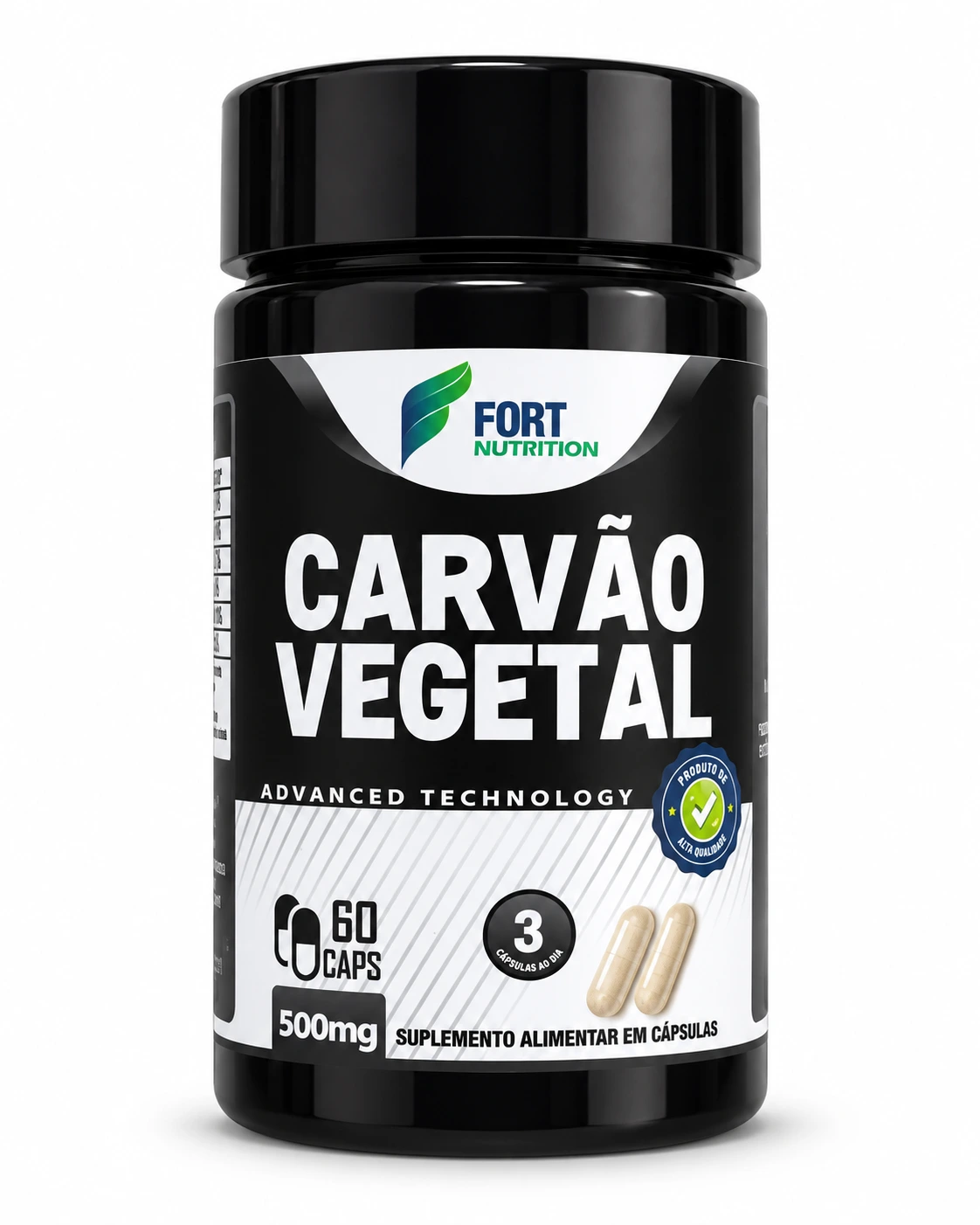 CARVAO VEGETAL 500MG 60CAPS