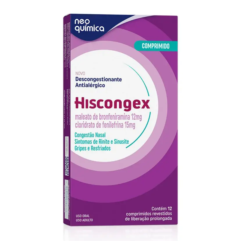 HISCONGEX 12 + 15MG 12CPR