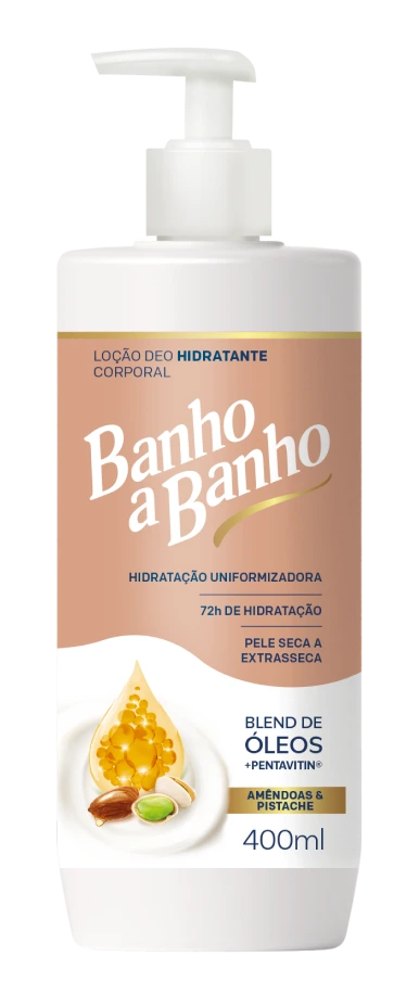 LOCAO HIDRAT BANHO A BANHO AMEND/PISTACHE 400ML