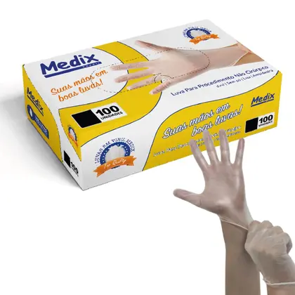 LUVAS DE VINIL S/ PO P 50UN