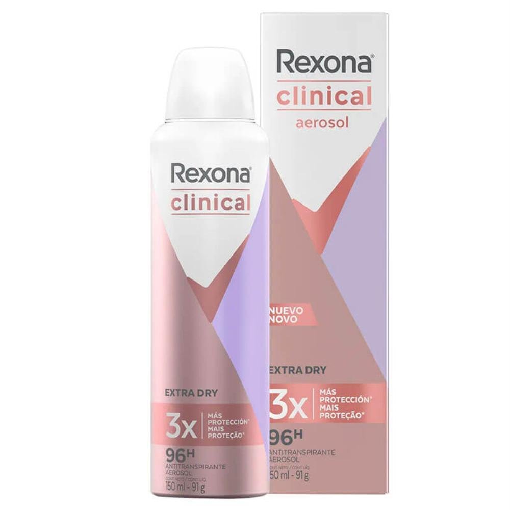 DESOD REXONA CLINICAL AERO EXTRA DRY 150ML