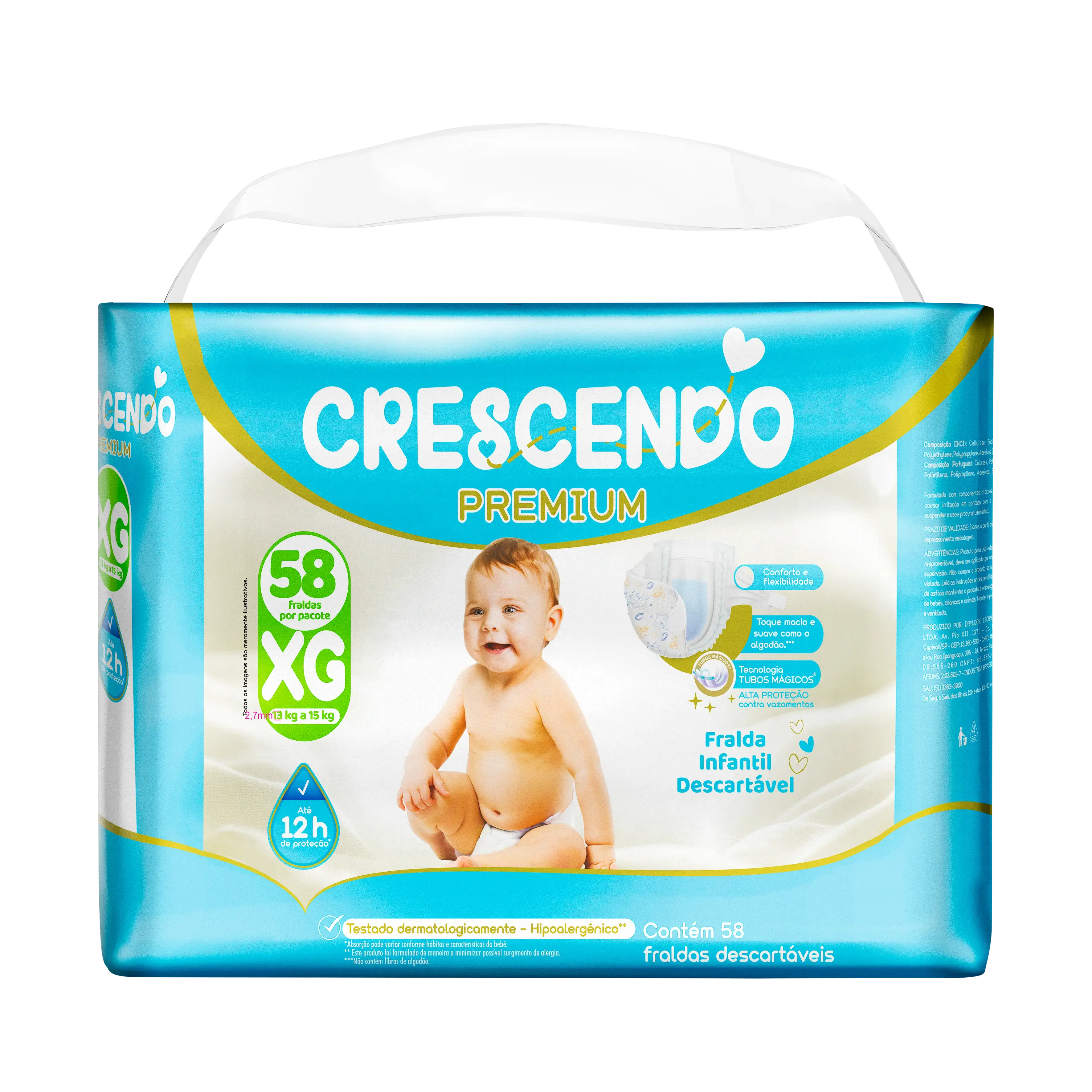 FRALDA CRESCENDO PREMIUM XG 58UN