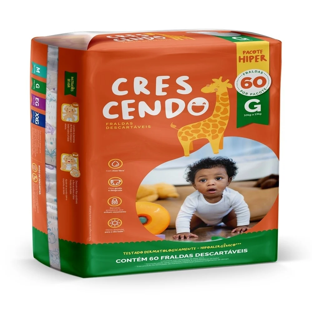 FRALDA CRESCENDO HIPER G 60U