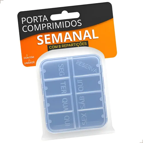PORTA COMPRIMIDO 8 DIVISOES