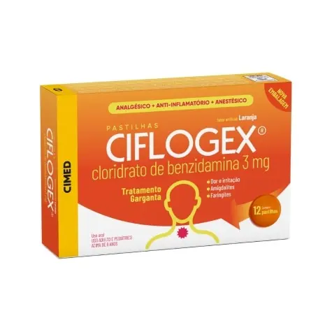 CIFLOGEX 3MG 12PAST LARANJA