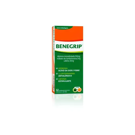 BENEGRIP 500MG C/ 12CPS