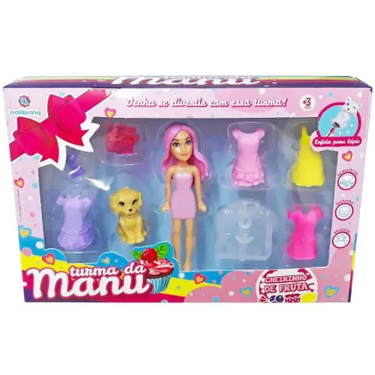 BONECA TURMA DA MANU C/ ACESSORIOS
