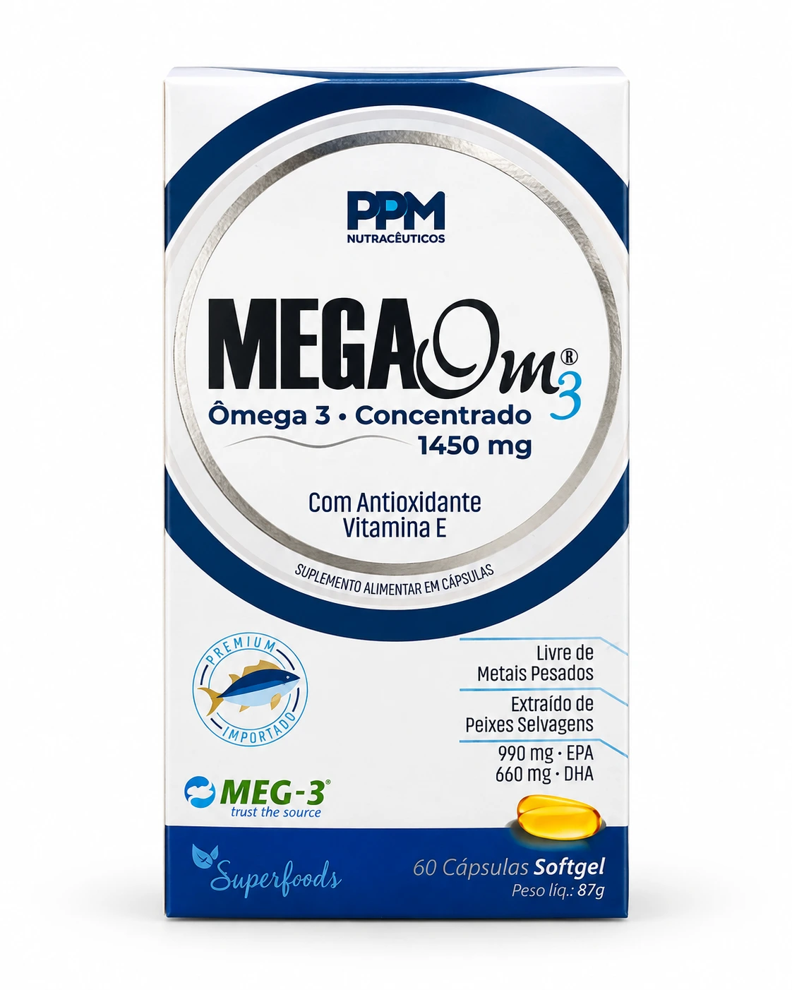 OMEGA MEGA OM3 CONCENTRADO 1450MG 60CAPS
