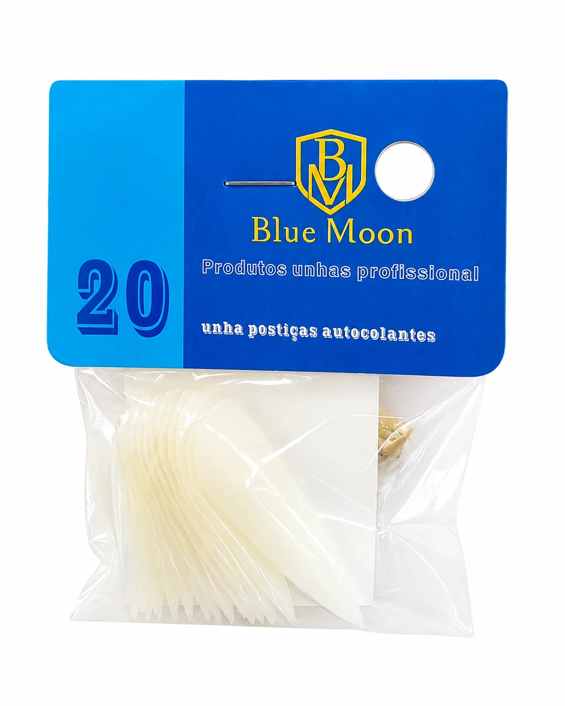 UNHA POSTICA STILETTO 20U AZUL