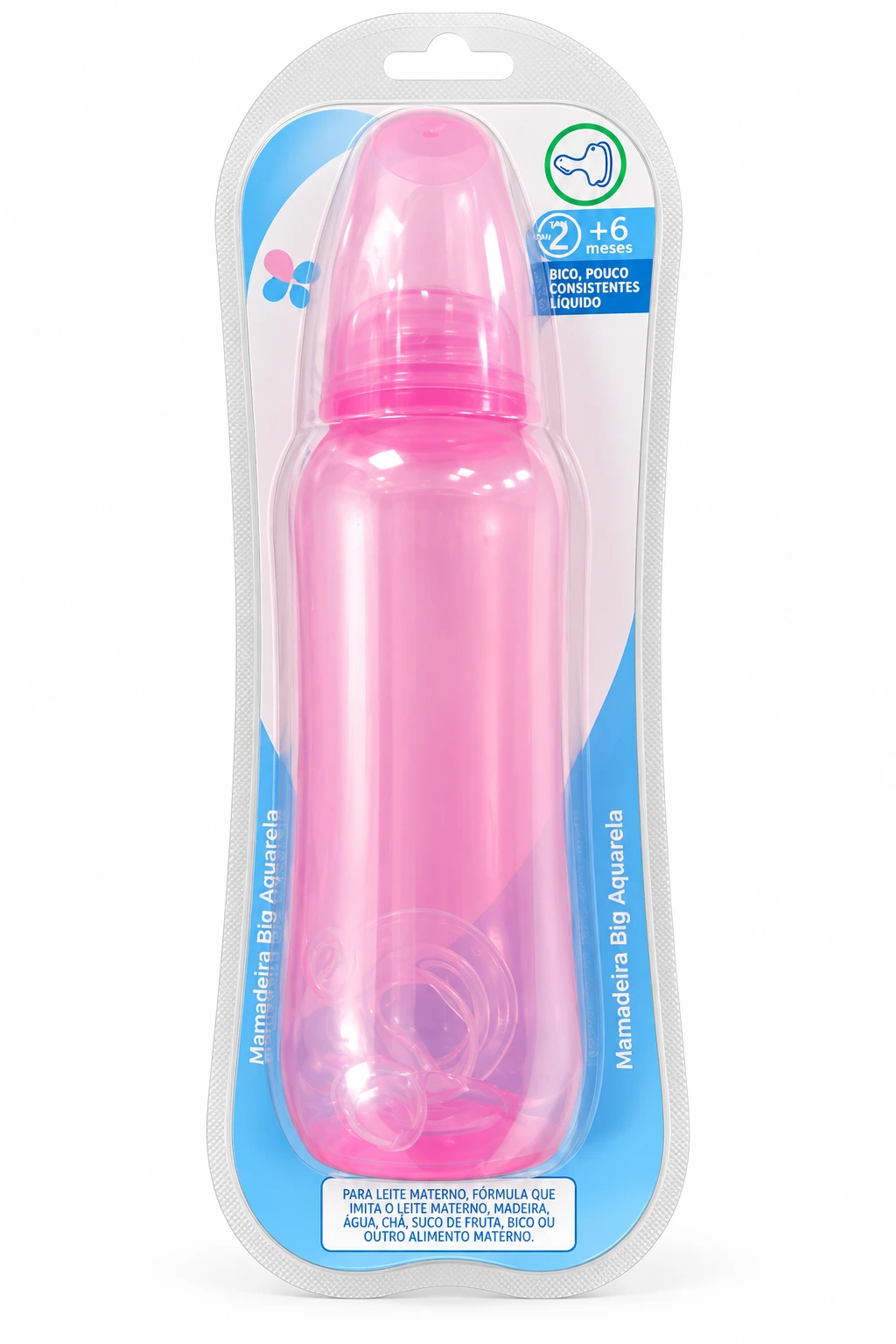 MAMADEIRA AQUARELA ROSA 6 + ORTO 250ML