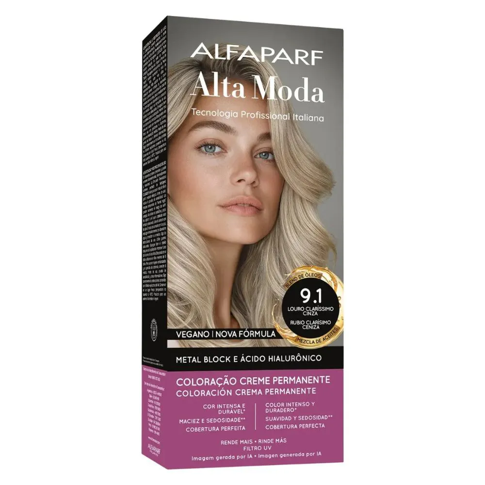 TINTA ALTA MODA 9.1 LOURO CLARISSIMO CINZA