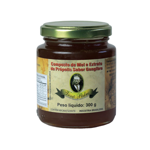 COMPOSTO MEL, PROPOLIS E GENGIBRE POTE 300G