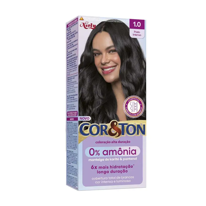 TINTA CORETON S/AMONIA 1.0 PRETO