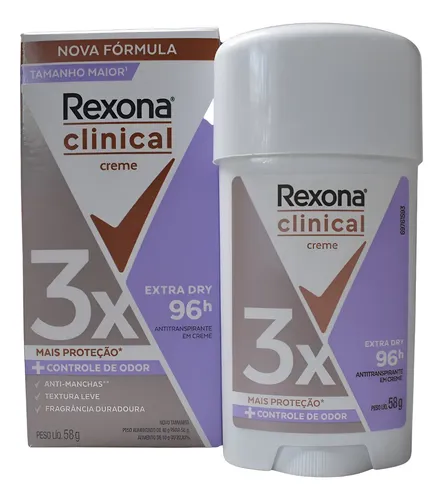 DESOD REXONA CLINICAL EXT DRY 58G CREME