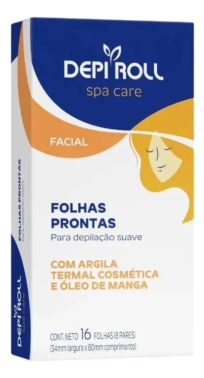 FOLHA PRONTAS DEPI ROLL FACIAL ARGILA/MANGA 16UN