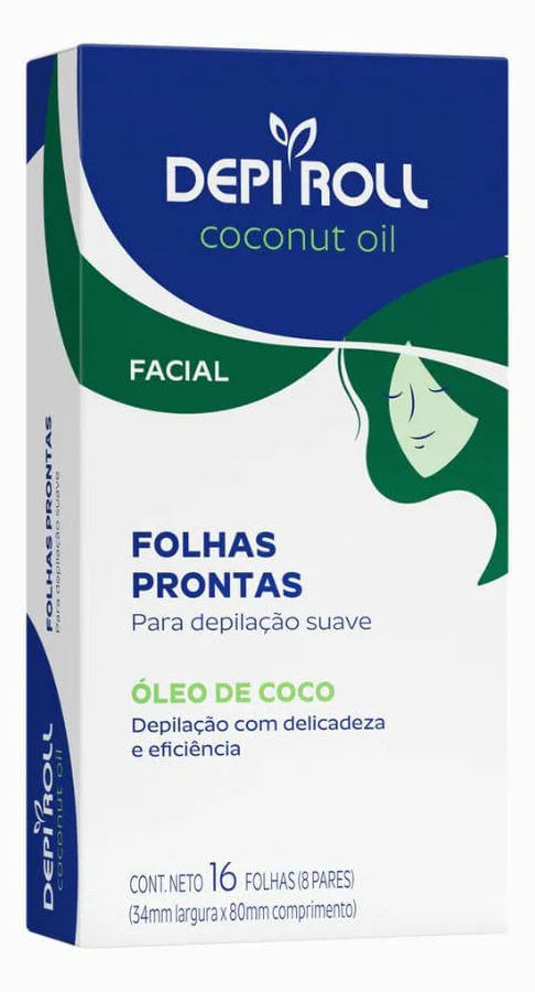 FOLHAS PRONTAS FACIAL DEPI ROLL COCONUT 16U