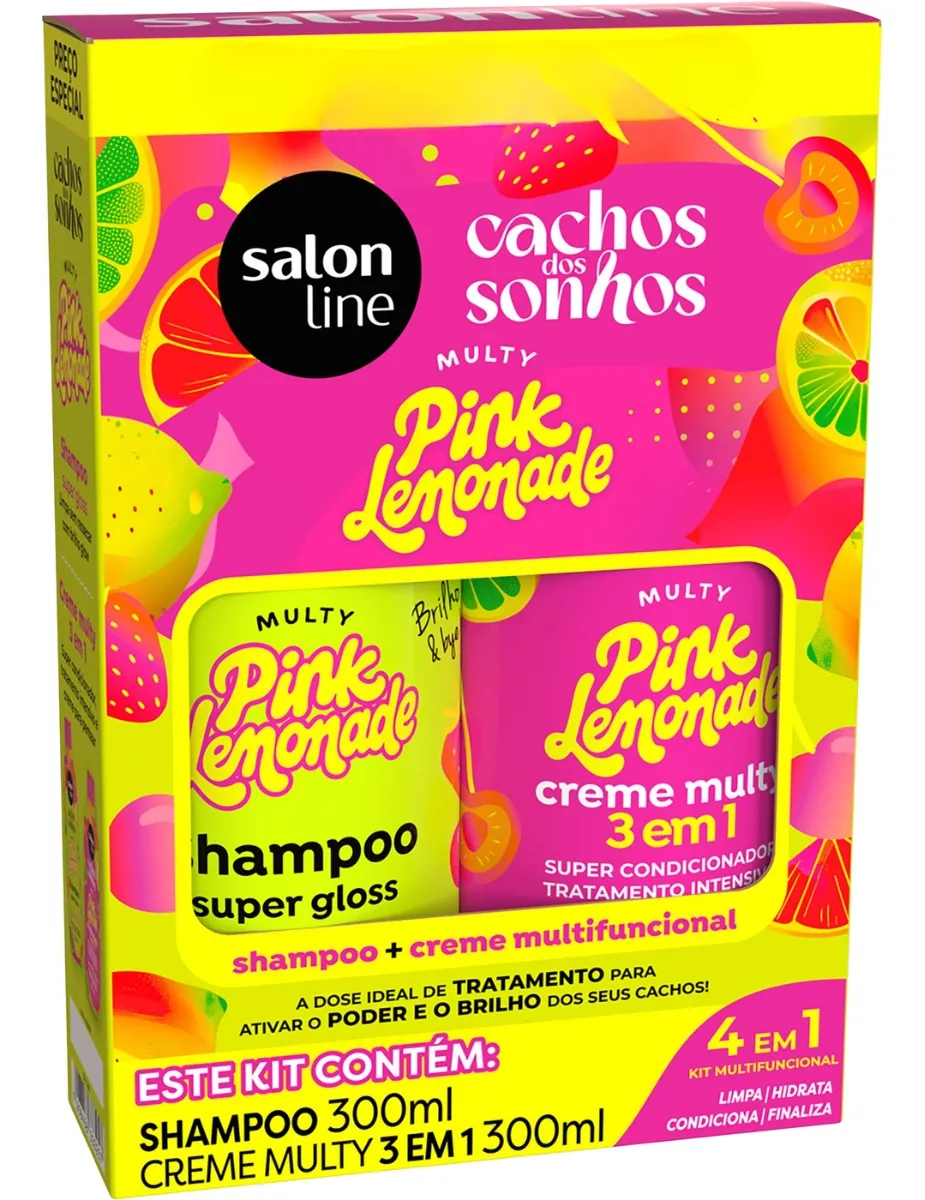 KIT SALON LINE PINK LEMONADE SH + CREME