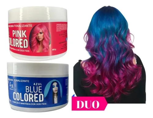 MASC TONALIZANTE COLORED PINK OU AZUL 300G