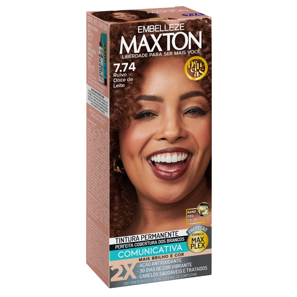 TINTA MAXTON 7.74 RUIVO DOCE DE LEITE