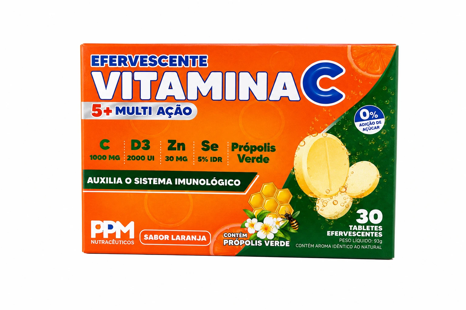 VITAMINA C + D3 + ZN + SE + PROPOLIS VERDE 30CP
