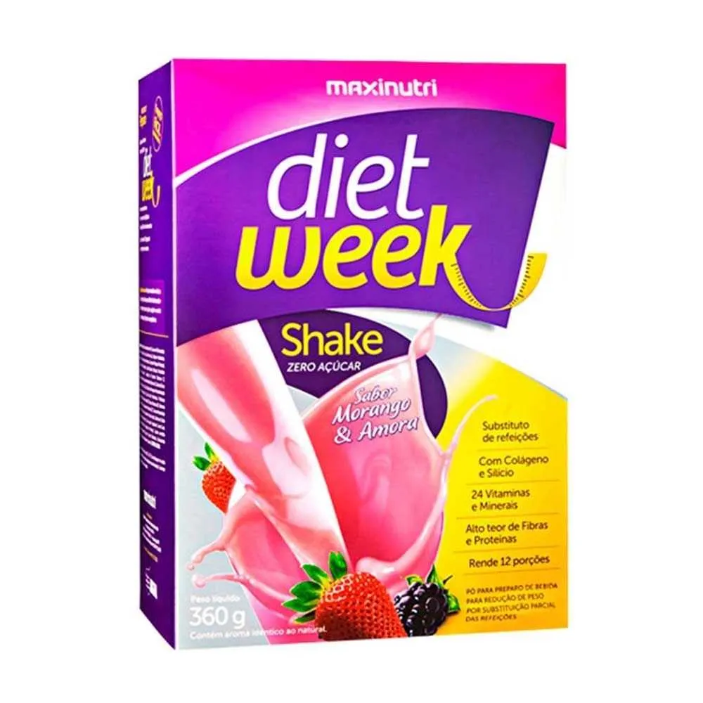 DIET WEEK SHAKE MORANGO/AMORA 360G