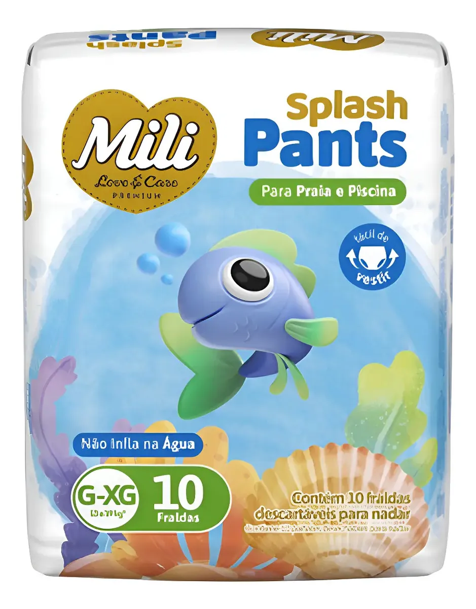 FRALDA MILI PANTS SPLASH G/XG 10UN