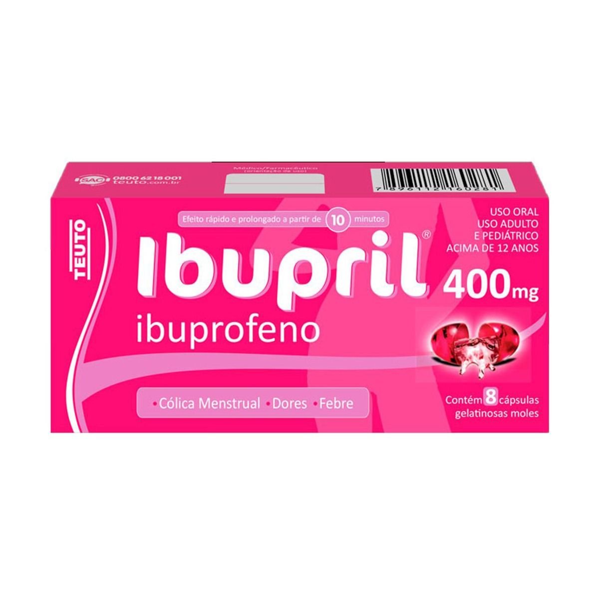 IBUPRIL 400MG C/8 CAPSGEL