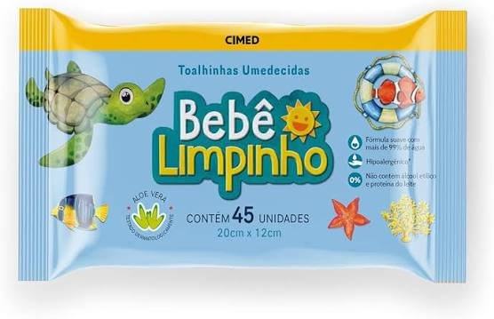 TOALHA UMED BEBE LIMPINHO 45UN