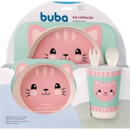 KIT REFEICAO BAMBU GATINHO