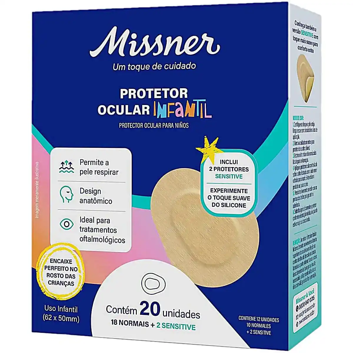 PROT OCULAR INFANTIL 18UN + 2 SENSITIVE MISSNER