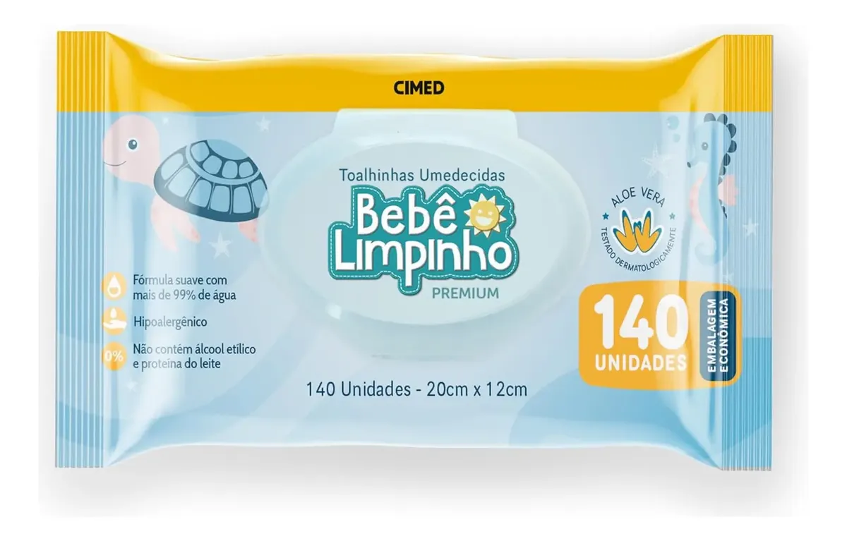 TOALHA BEBE LIMPINHO PREMIUM 140UN