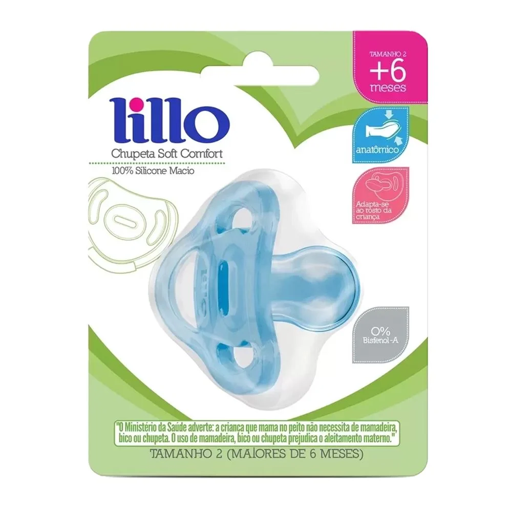 CHUPETA LILLO SILICONE ORTO N2 AZUL