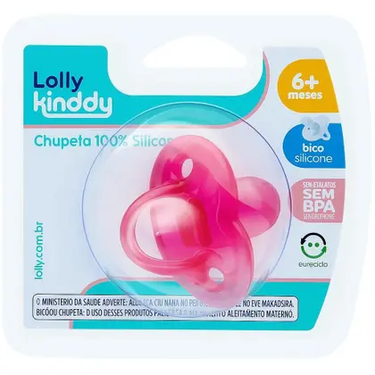 CHUPETA LOLLY SILICONE ORTO ROSA N2