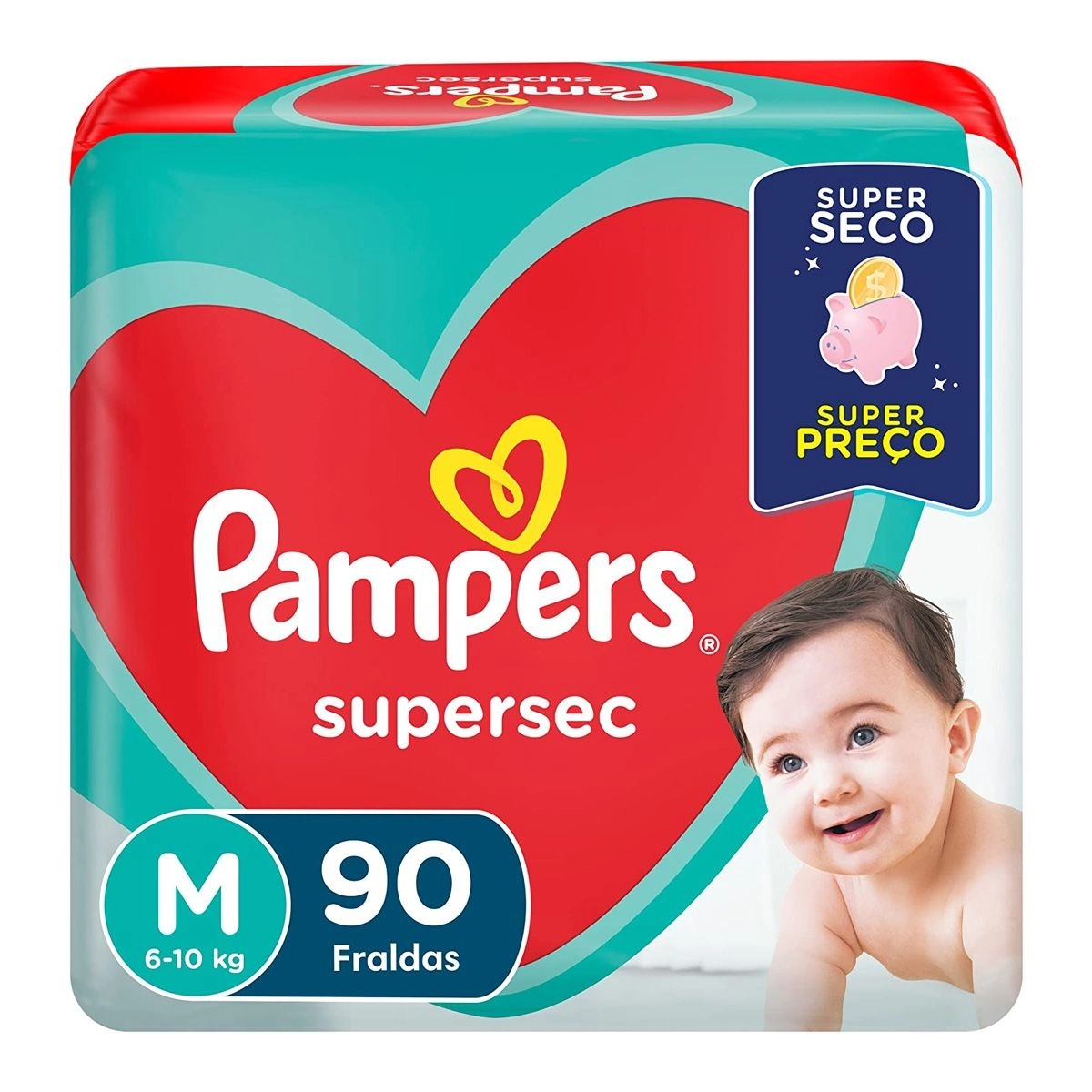 FRALDA PAMPERS JUMBO M 90UN